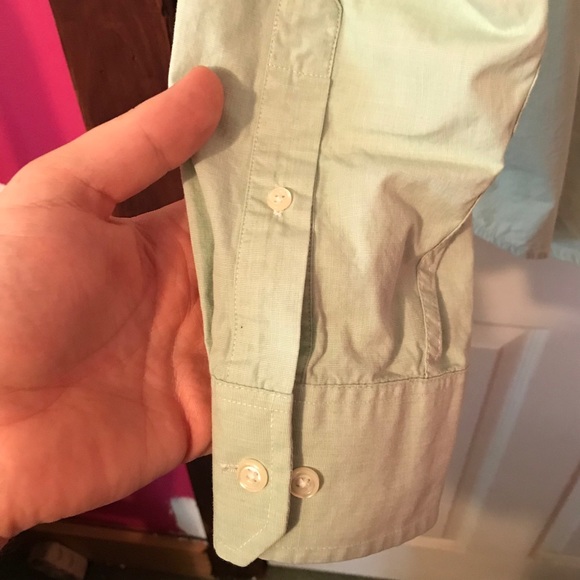 Izod Light Green LS Button Down Shirt Mens Large L - Picture 12 of 12